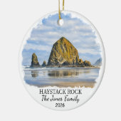 Personalized Haystack Rock Ornament, Custom Oregon Keramisch Ornament (Links)