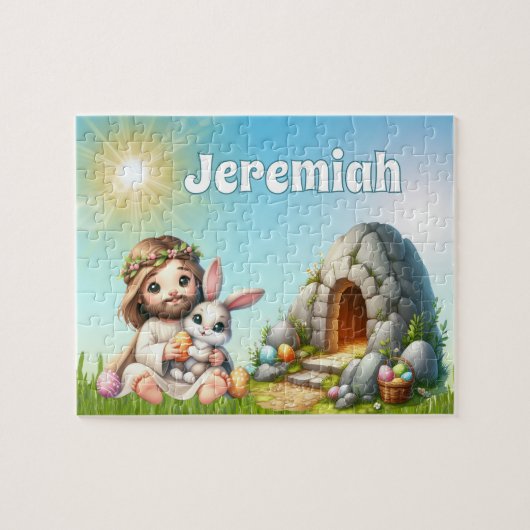 Personalized He Is Risen Easter Legpuzzel (Horizontaal)
