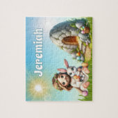 Personalized He Is Risen Easter Legpuzzel (Verticaal)