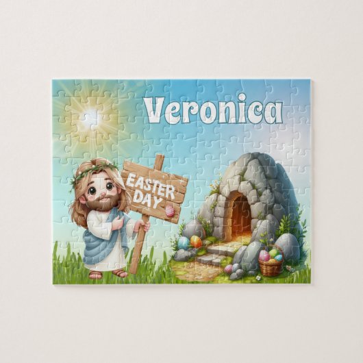 Personalized He Is Risen Easter Legpuzzel (Horizontaal)