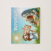 Personalized He Is Risen Easter Legpuzzel (Verticaal)