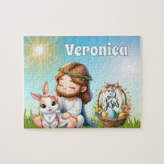 Personalized He Is Risen Easter Legpuzzel (Horizontaal)