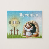 Personalized He Is Risen Easter Legpuzzel (Horizontaal)