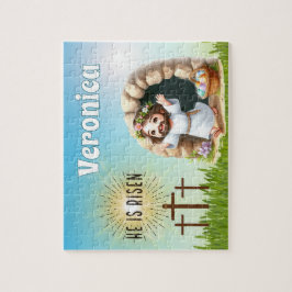 Personalized He Is Risen Easter Legpuzzel
