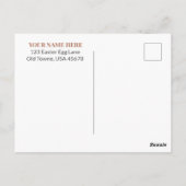 Personalized He Is Risen Happy Easter Christian Briefkaart (Achterkant)