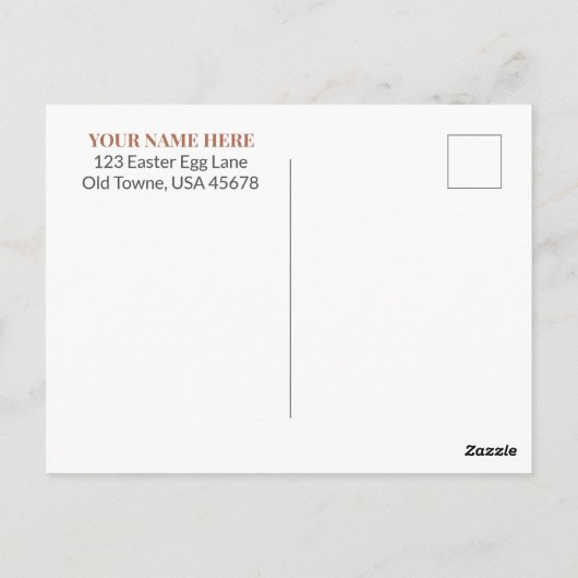 Personalized He Is Risen Happy Easter Christian Briefkaart (Achterkant)