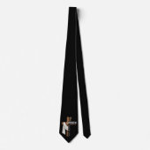Personalized He Is Risen Vintage Easter Cross Stropdas (Voorkant)