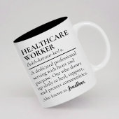 Personalized Healthcare Worker Mug Thank You Gift Tweekleurige Koffiemok