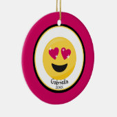 Personalized Hear Eyes Love Emoji Ornament (Rechts)