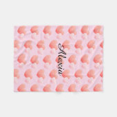 Personalized Heart Blanket Custom Name Fleece Deken (Voorkant (Horizontaal))