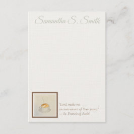 Personalized Heart Coffee Cup Flat Note Card Kaart