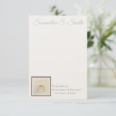 Personalized Heart Coffee Cup Flat Note Card Kaart (Staand voorkant)