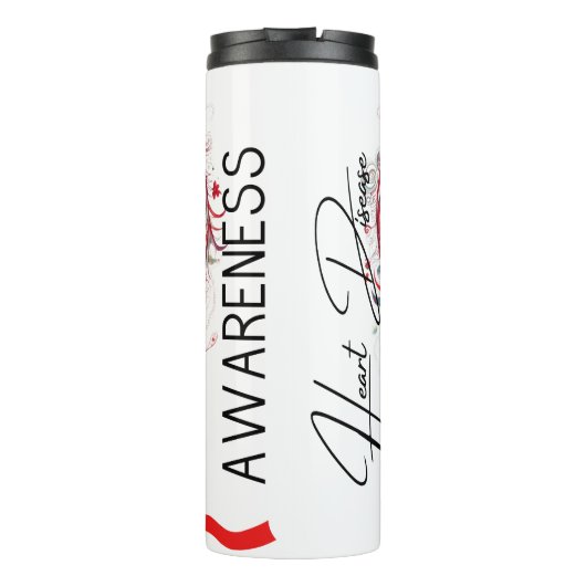 Personalized Heart Disease Awareness Thermosbeker (Achterkant)