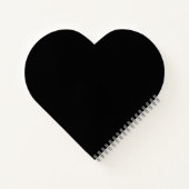 Personalized Heart Initials Heart Shaped Black Notitieboek (Achterkant)