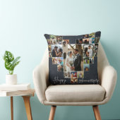Personalized Heart Photo Collage Throw Pillow Kussen (Stoel)