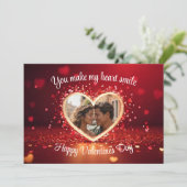 Personalized Heart Photo Frame Kaart (Staand voorkant)
