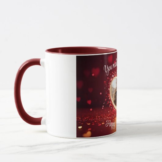 Personalized Heart Photo Frame Mok (Links)