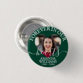 Personalized Heart Photo Memorial Ronde Button 3,2 Cm (Voorkant /achterkant)