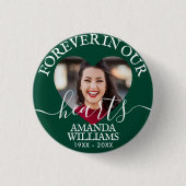 Personalized Heart Photo Memorial Ronde Button 3,2 Cm (Voorkant)