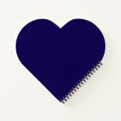 Personalized Heart Shaped Navy Notebook Custom Tex Notitieboek (Achterkant)