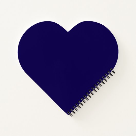 Personalized Heart Shaped Navy Notebook Custom Tex Notitieboek (Achterkant)