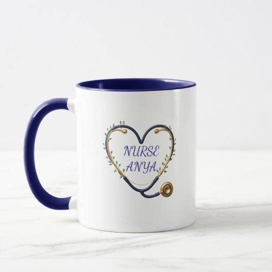Personalized Heart Stethoscope Mug Mok (Links)