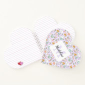 Personalized Heart Tea & Bookish Cats Pastel Girly Notitieboek (Binnen)