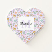 Personalized Heart Tea & Bookish Cats Pastel Girly Notitieboek (Achterkant)