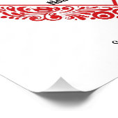 Personalized Heart Teacher Gift Poster (Hoek)