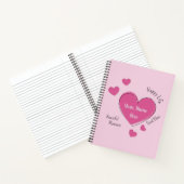 Personalized Hearts Spiral Notebook Sketchbook Notitieboek (Binnen)