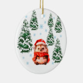 Personalized Hedgehog Christmas Ornament 2025, Cut (Rechts)