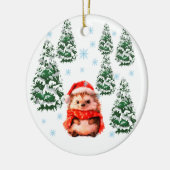 Personalized Hedgehog Christmas Ornament 2025, Cut (Links)