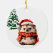 Personalized Hedgehog Christmas Ornament 2025, Cut (Achterkant)