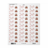 Personalized Hedgehog Christmas Return Label (Full Sheet)