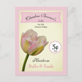 Personalized Heirloom Bulbs & Seeds Tulip Garden Feestdagenkaart