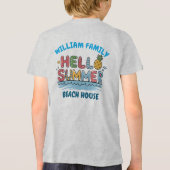 Personalized Hello Summer Family Matching Vacation Tri-Blend Shirt (Achterkant)