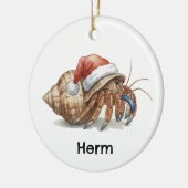Personalized Hermit Crab at Christmas Keramisch Ornament (Links)