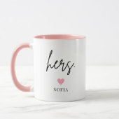 Personalized Hers & Zijne Nieuwe Couple Lovers Mok (Links)