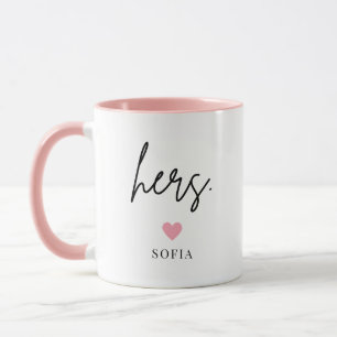 Personalized Hers & Zijne Nieuwe Couple Lovers Mok