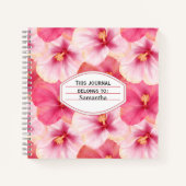 Personalized Hibiscus Floral Journal Notitieboek (Voorkant)