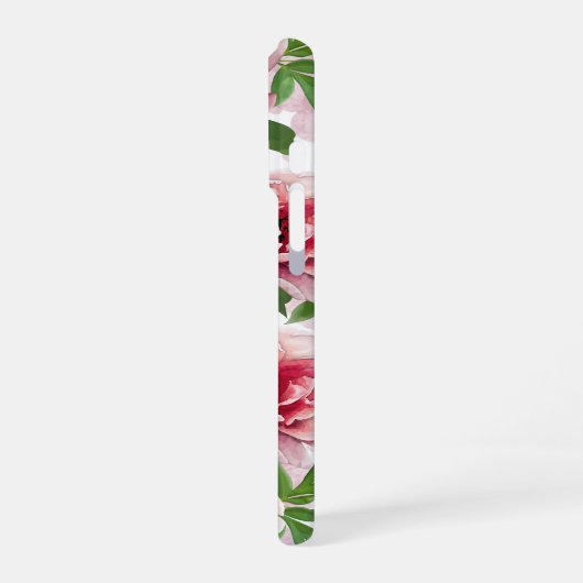 Personalized High-Poly Peony Phone Case iPhone Hoesje (Linkerkant)