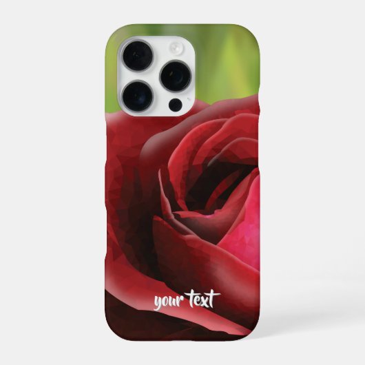 Personalized High-Poly Rose In Bloom Phone Case iPhone Hoesje (Achterkant)
