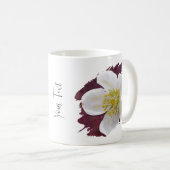 Personalized High-Poly Winter Rose Brushstroke Koffiemok (Voorkant rechts)