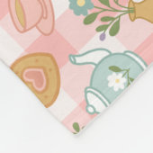 Personalized High Tea Monogram Name Pastel Pink Fleece Deken (Hoek)