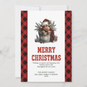 Personalized highland cow Christmas greeting Feestdagenkaart (Voorkant)