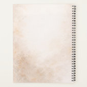 Personalized Highland Cow Elegant White Floral  Planner (Achterkant)