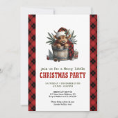 Personalized highland cow festive party invite kaart (Voorkant)