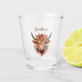 Personalized Highland Cow Shot Glas