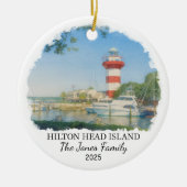 Personalized Hilton Head Island Ornament, Carolina Keramisch Ornament (Voorkant)