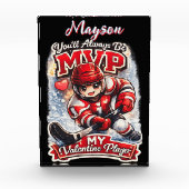 Personalized Hockey MVP My Valentine Player Fotoblokken (Voorkant)